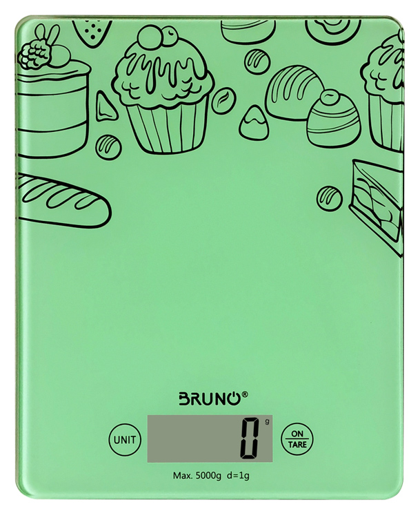 BRUNO ψηφιακή ζυγαριά κουζίνας BRN-0059, έως 5kg, πράσινη 1 BRUNO ψηφιακή ζυγαριά κουζίνας BRN-0059