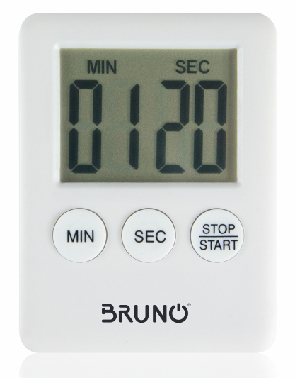 BRUNO χρονόμετρο & αντίστροφη μέτρηση BRN-0063, LCD, με μαγνήτη, λευκό 1 BRUNO χρονόμετρο & αντίστροφη μέτρηση BRN-0063