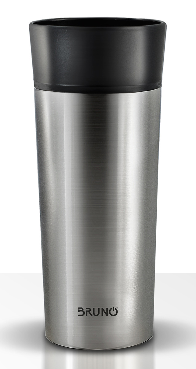 BRUNO θερμός BRN-0068, εργονομικό καπάκι, anti-slip, 360ml, ασημί 1 BRUNO θερμός BRN-0068