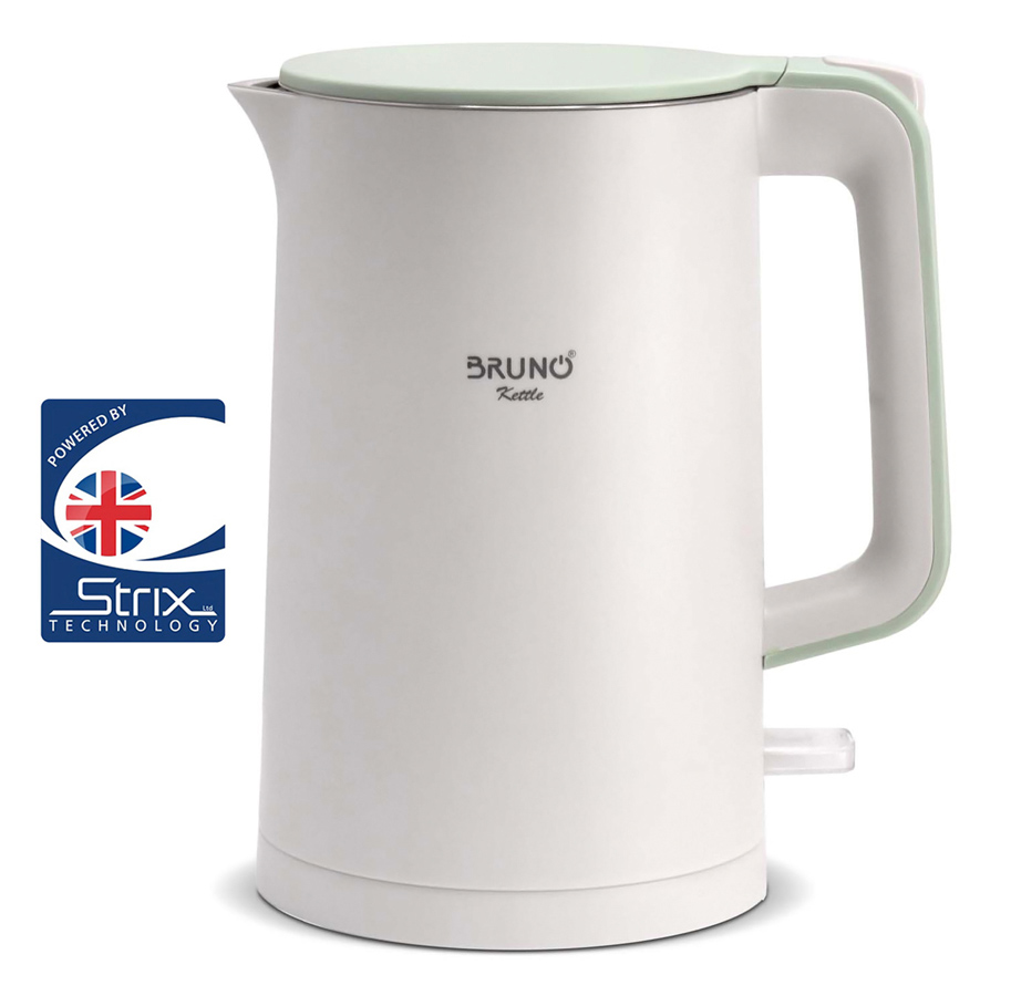 BRUNO βραστήρας BRN-0140 με διπλό τοίχωμα, 1.7L, Strix, 2200W, λευκός 1 BRUNO βραστήρας BRN-0140 με διπλό τοίχωμα