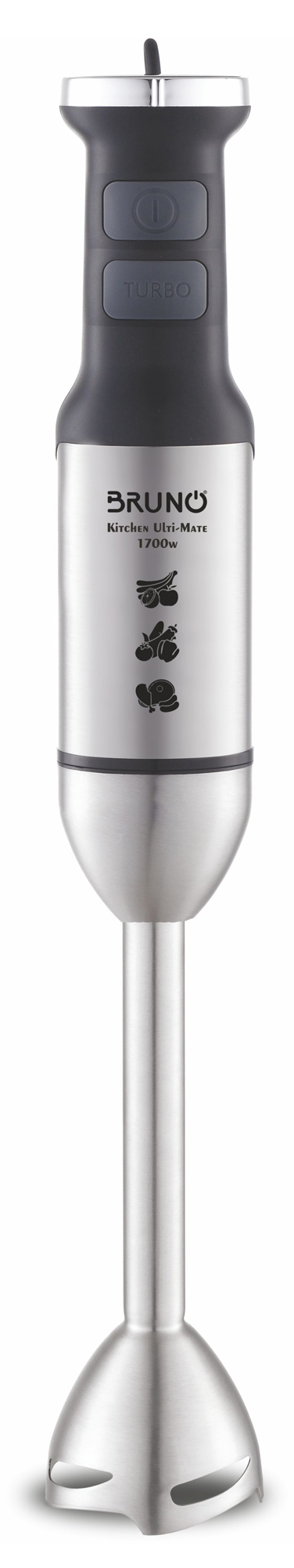BRUNO ραβδομπλέντερ BRN-0249, 1700W, ρυθμιζόμενη ταχύτητα, 4 λεπίδες, inox-μαύρο 1 BRUNO ραβδομπλέντερ BRN-0249
