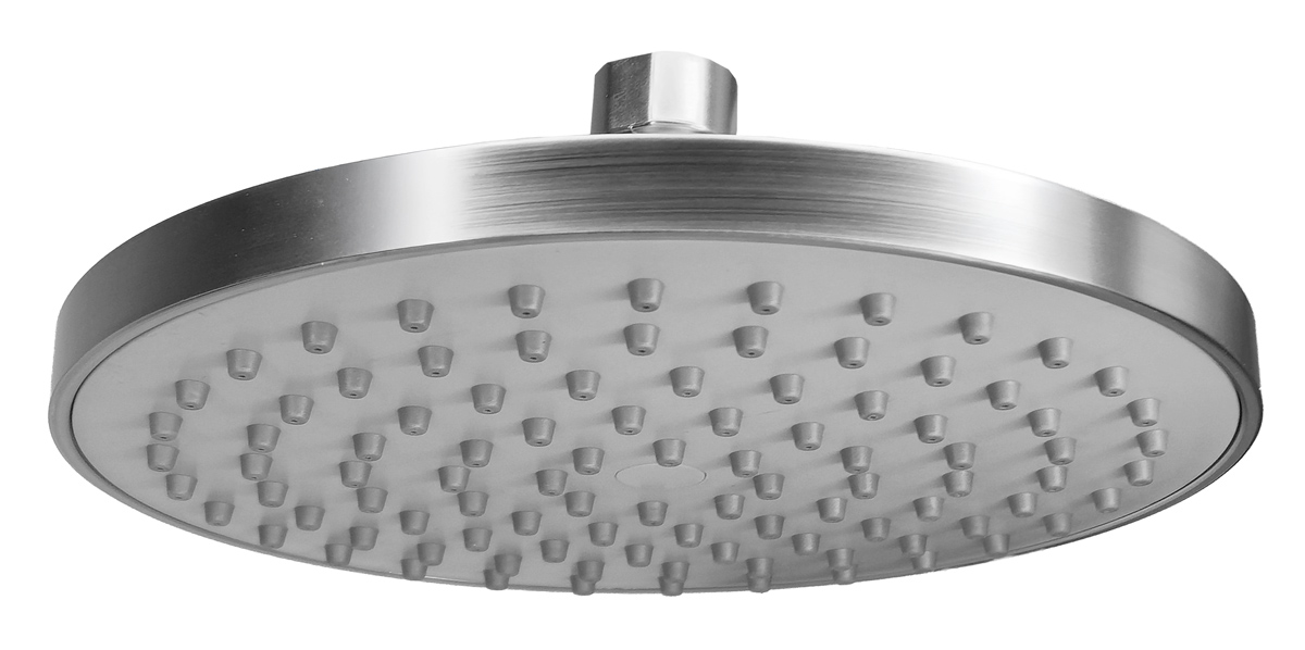 BRUNO κεφαλή ντους BRN-0267, πλαστική, στρογγυλή, Φ 20cm, ασημί 1 BRUNO κεφαλή ντους BRN-0267