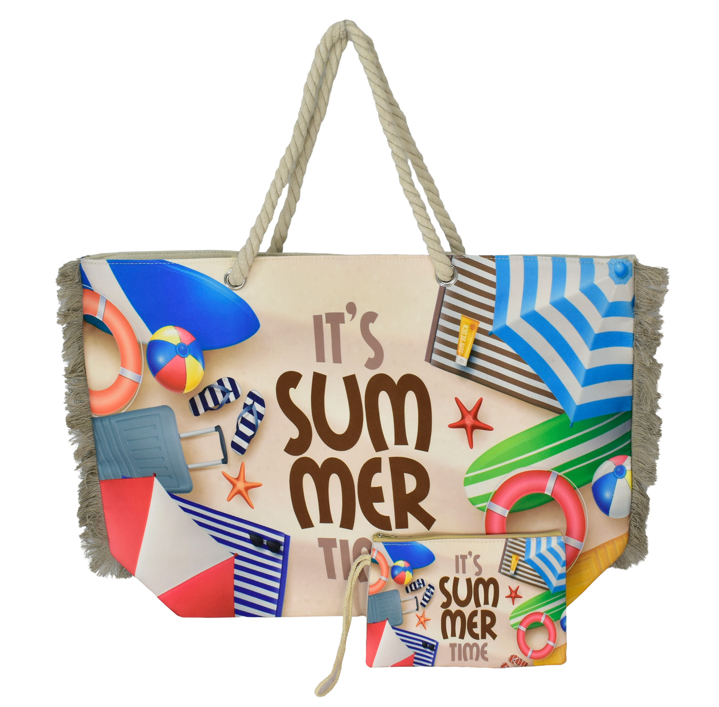 BRUNO τσάντα θαλάσσης με νεσεσέρ SOL-BAY BRN-0299, 58x40cm 1 BRUNO τσάντα θαλάσσης με νεσεσέρ SOL-BAY BRN-0299