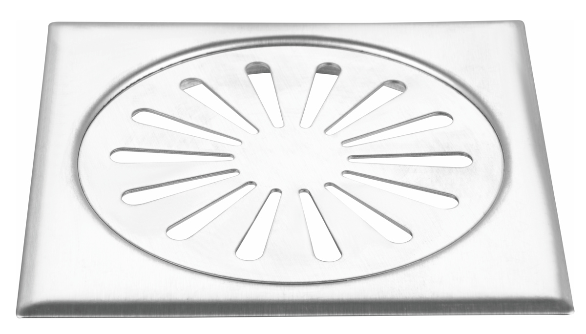 BRUNO σχάρα δαπέδου BRN-0311, fixed, ανοξείδωτο ατσάλι, 12x12cm, brushed 1 BRUNO σχάρα δαπέδου BRN-0311