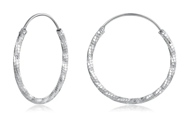 BAMOER σκουλαρίκια κρίκοι BSE1178-L, ασήμι 925, 2.6cm, ασημί 1 BAMOER σκουλαρίκια κρίκοι BSE1178-L