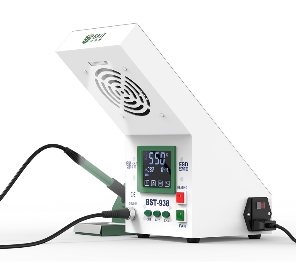 BEST Soldering Station BST-938 με σταθμό απορόφησης καπνού και LED φως 1 BEST Soldering Station BST-938 με σταθμό απορόφησης καπνού και LED φως