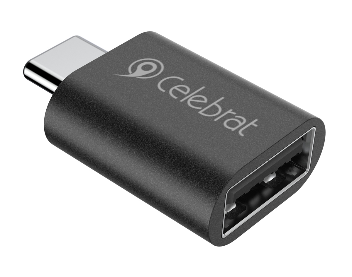 CELEBRAT αντάπτορας USB-C σε USB 3.0 CA-04, 5Gbps, μαύρος 1 CELEBRAT αντάπτορας USB-C σε USB 3.0 CA-04