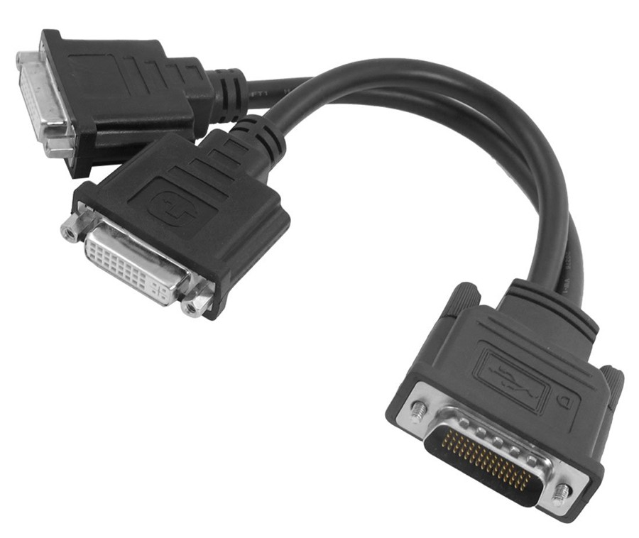 POWERTECH αντάπτορας DMS-59 σε 2x DVI CAB-DMS59DVI, 0.25m, μαύρος 1 POWERTECH αντάπτορας DMS-59 σε 2x DVI CAB-DMS59DVI