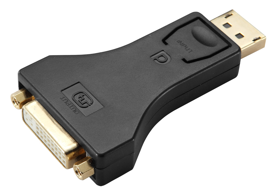 POWERTECH αντάπτορας DisplayPort σε DVI CAB-DP063, Passive, 4K, μαύρος 1 POWERTECH αντάπτορας DisplayPort σε DVI CAB-DP063
