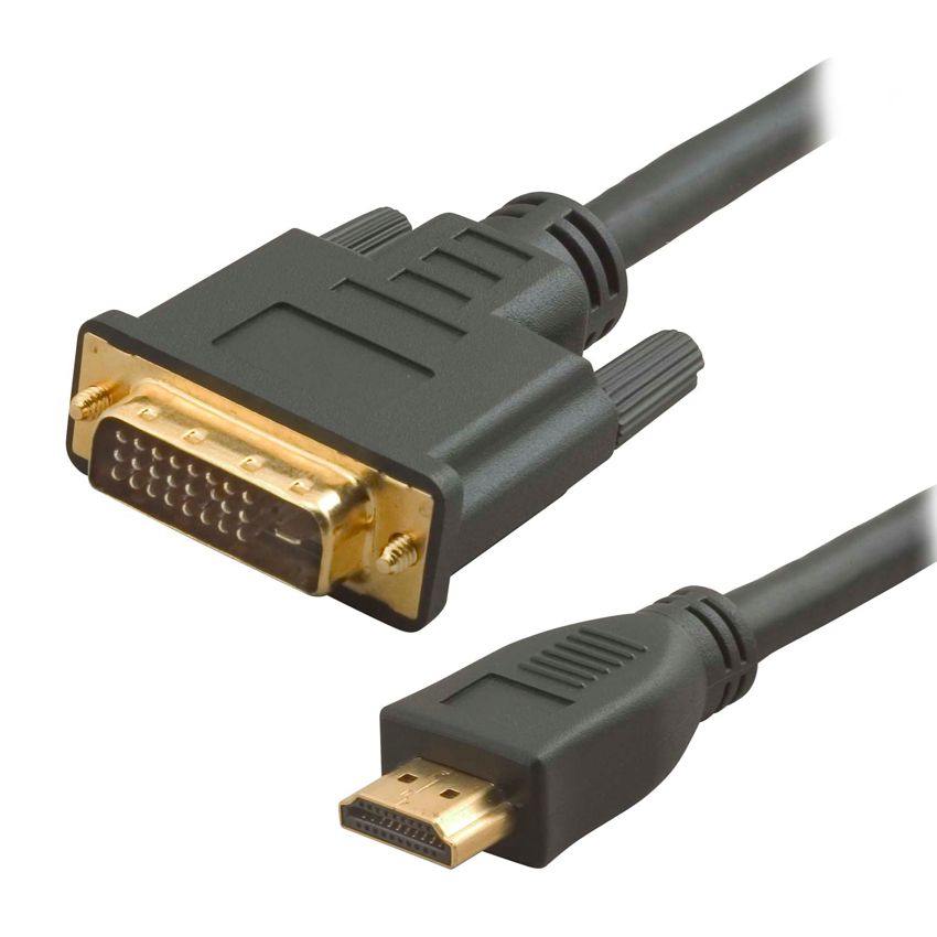 POWERTECH καλώδιο HDMI σε DVI 24+1 CAB-H023, Dual Link, μαύρο, 1.5m 1 POWERTECH καλώδιο HDMI σε DVI 24+1 CAB-H023