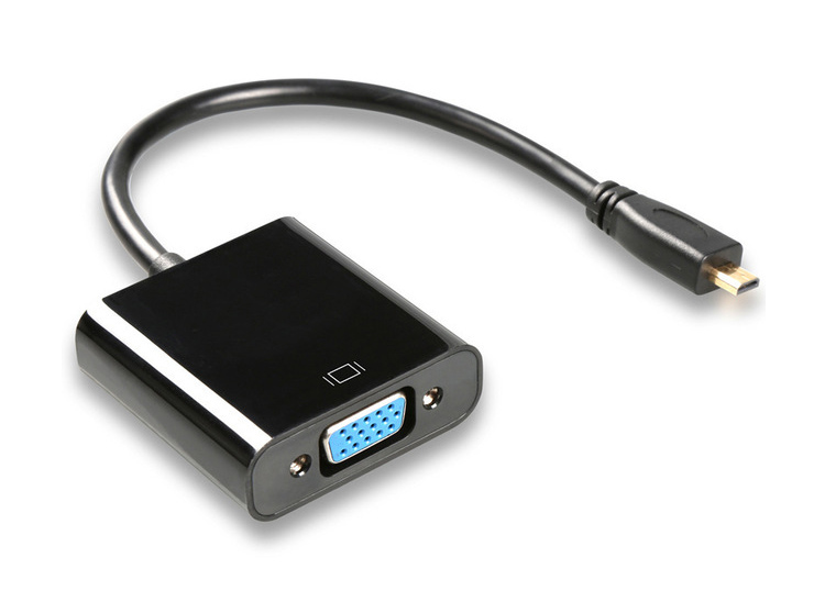 POWERTECH αντάπτορας micro HDMI σε VGA CAB-H032, 0.20m, μαύρος 1 POWERTECH αντάπτορας micro HDMI σε VGA CAB-H032