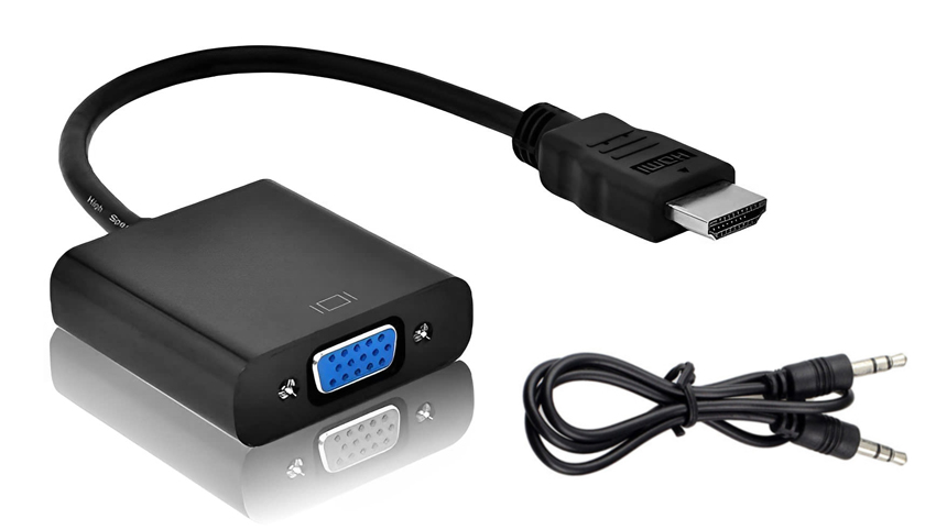 POWERTECH αντάπτορας HDMI σε VGA CAB-H071, με audio jack, μαύρο, 0.20m 1 POWERTECH αντάπτορας HDMI σε VGA CAB-H071