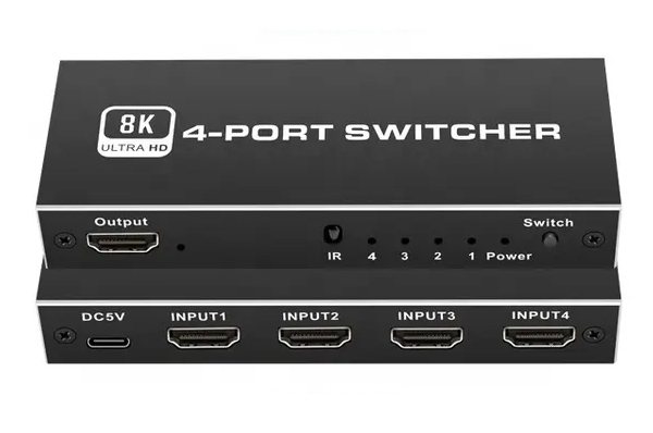 HDMI switch CAB-H149 με τηλεχειριστήριο, 4 σε 1, 8K/60Hz, μαύρο 1 HDMI switch CAB-H149 με τηλεχειριστήριο