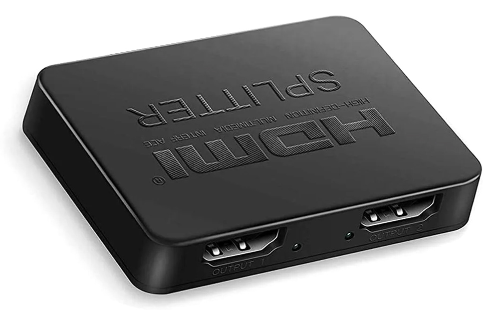 POWERTECH HDMI splitter CAB-H163, 1-in σε 2-out, 4K/30Hz, HDR/HDCP, μαύρο 1 POWERTECH HDMI splitter CAB-H163