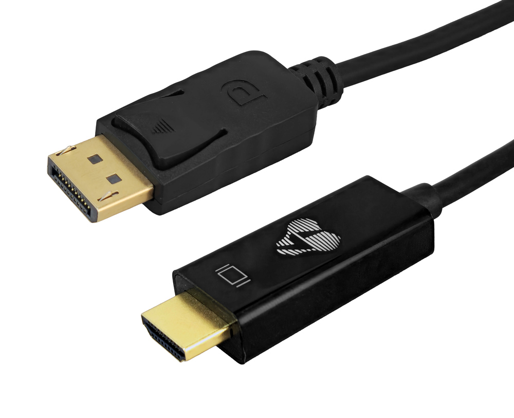 POWERTECH καλώδιο DisplayPort σε HDMI CAB-H187, 4K/60Hz, 21.6 Gbps, 1.5m, μαύρο 1 POWERTECH καλώδιο DisplayPort σε HDMI CAB-H187