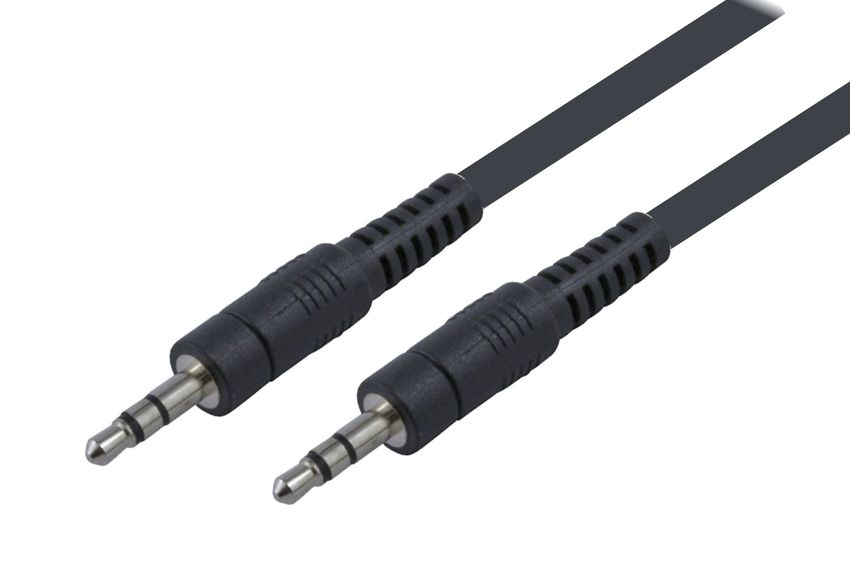 POWERTECH καλώδιο stereo 3.5mm CAB-J007, AUX, nickel plated, 3m, μαύρο 1 POWERTECH καλώδιο stereo 3.5mm CAB-J007