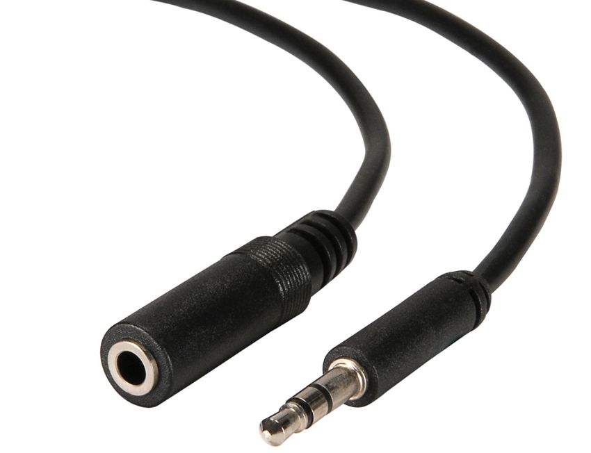 POWERTECH καλώδιο 3.5mm αρσενικό σε θηλυκό CAB-J010, 5m, μαύρο 1 POWERTECH καλώδιο 3.5mm αρσενικό σε θηλυκό CAB-J010