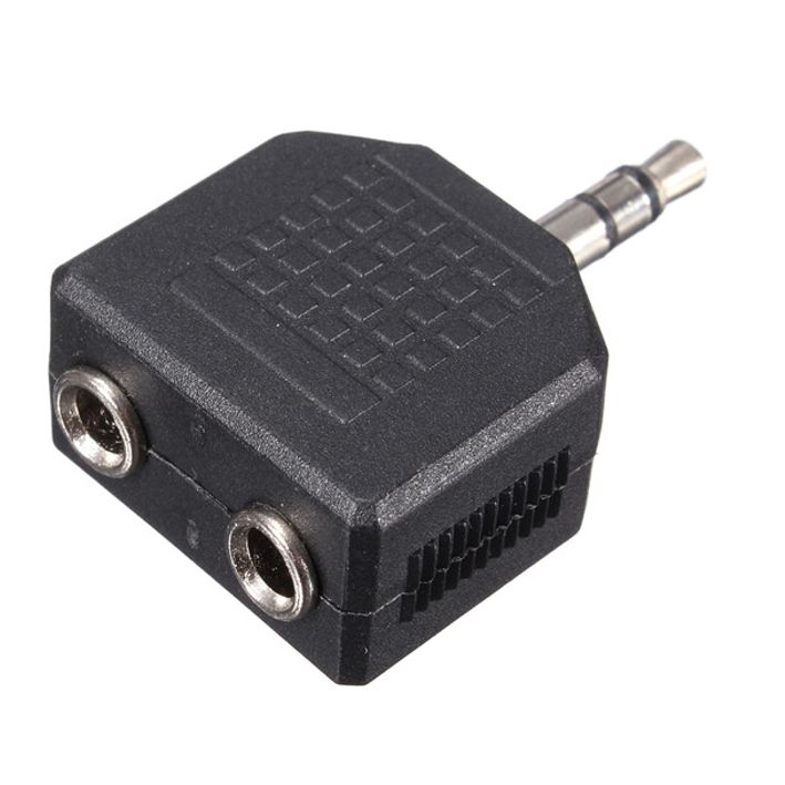 POWERTECH αντάπτορας 3.5mm σε 2x 3.5mm CAB-J015, μαύρος, 5τμχ 1 POWERTECH αντάπτορας 3.5mm σε 2x 3.5mm CAB-J015