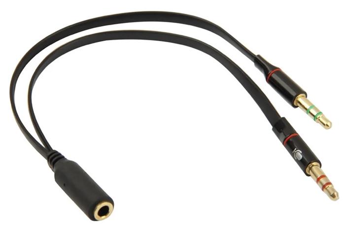 POWERTECH καλώδιο 2x 3.5mm σε 3.5mm θηλυκό CAB-J047, 0.2m, μαύρο 1 POWERTECH καλώδιο 2x 3.5mm σε 3.5mm θηλυκό CAB-J047