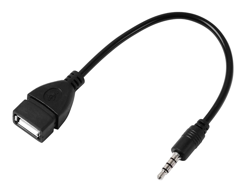 POWERTECH καλώδιο 3.5mm σε USB 2.0 female CAB-J055, 0.5m, μαύρο 1 POWERTECH καλώδιο 3.5mm σε USB 2.0 female CAB-J055