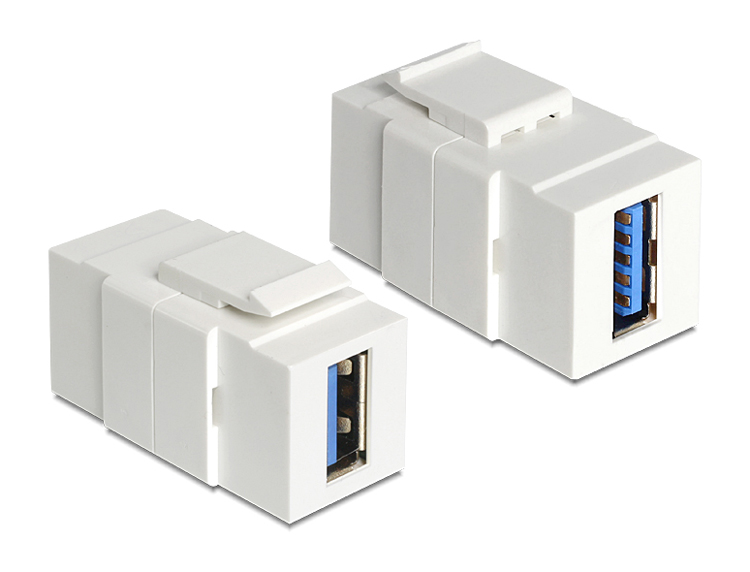 POWERTECH USB 3.0 adapter CAB-N152 για patch panel, λευκό 1 POWERTECH USB 3.0 adapter CAB-N152 για patch panel