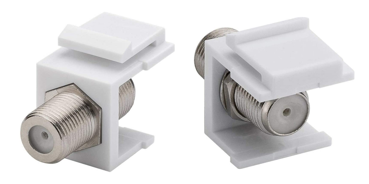 POWERTECH F-Coupler adapter CAB-N154 για patch panel, λευκό 1 POWERTECH F-Coupler adapter CAB-N154 για patch panel