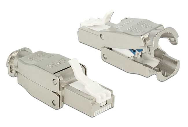 POWERTECH βύσμα δικτύου RJ45 CAB-N351, CAT 6A STP, tool-free, μεταλλικό 1 POWERTECH βύσμα δικτύου RJ45 CAB-N351