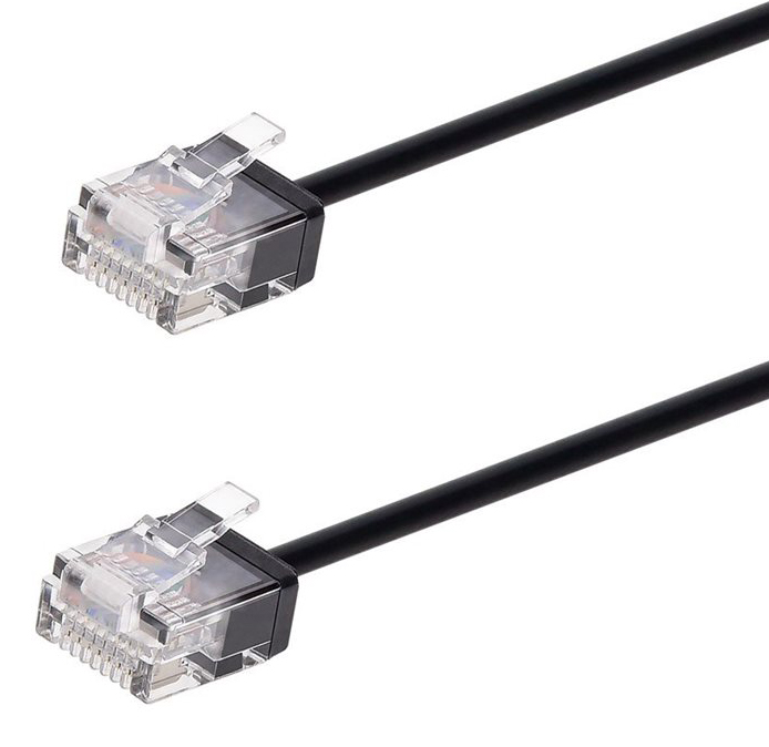 POWERTECH καλώδιο δικτύου CAB-N432, Cat 6A U/UTP, ultra slim, copper, 500MHz, 2m, μαύρο 1 POWERTECH καλώδιο δικτύου CAB-N432