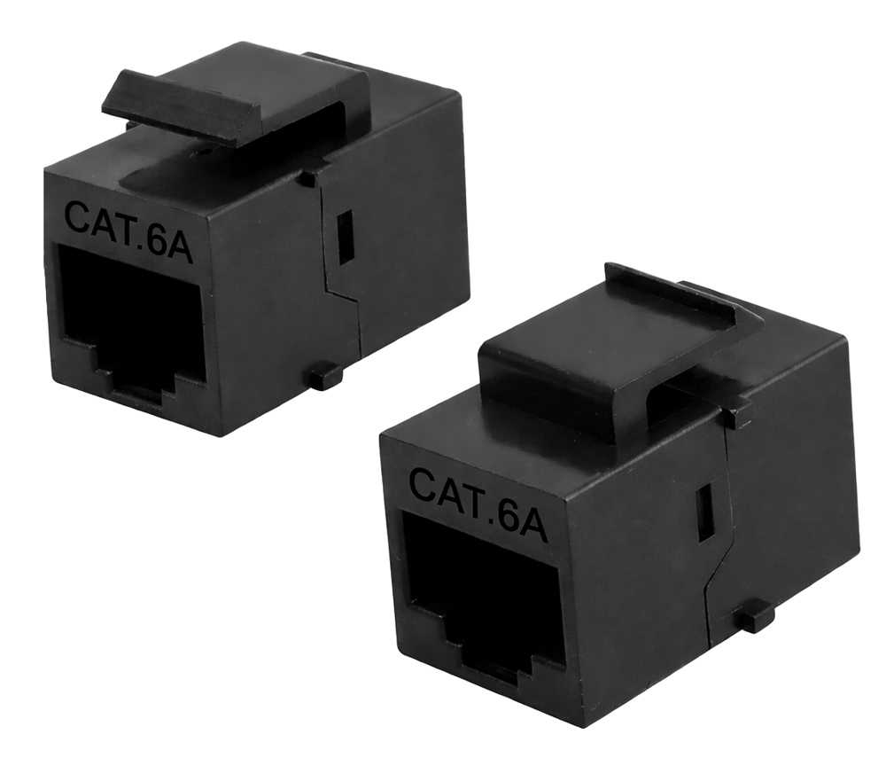 POWERTECH Keystone module RJ45 CAB-N463, CAT 6A UTP, μαύρο 1 POWERTECH Keystone module RJ45 CAB-N463