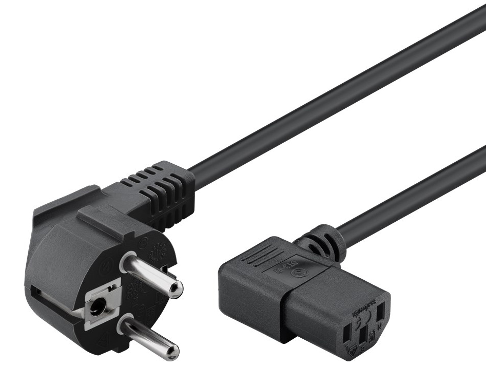 POWERTECH καλώδιο τροφοδοσίας για Η/Υ CAB-P015, 90°, 3 Pin, 1.5m, μαύρο 1 POWERTECH καλώδιο τροφοδοσίας για Η/Υ CAB-P015