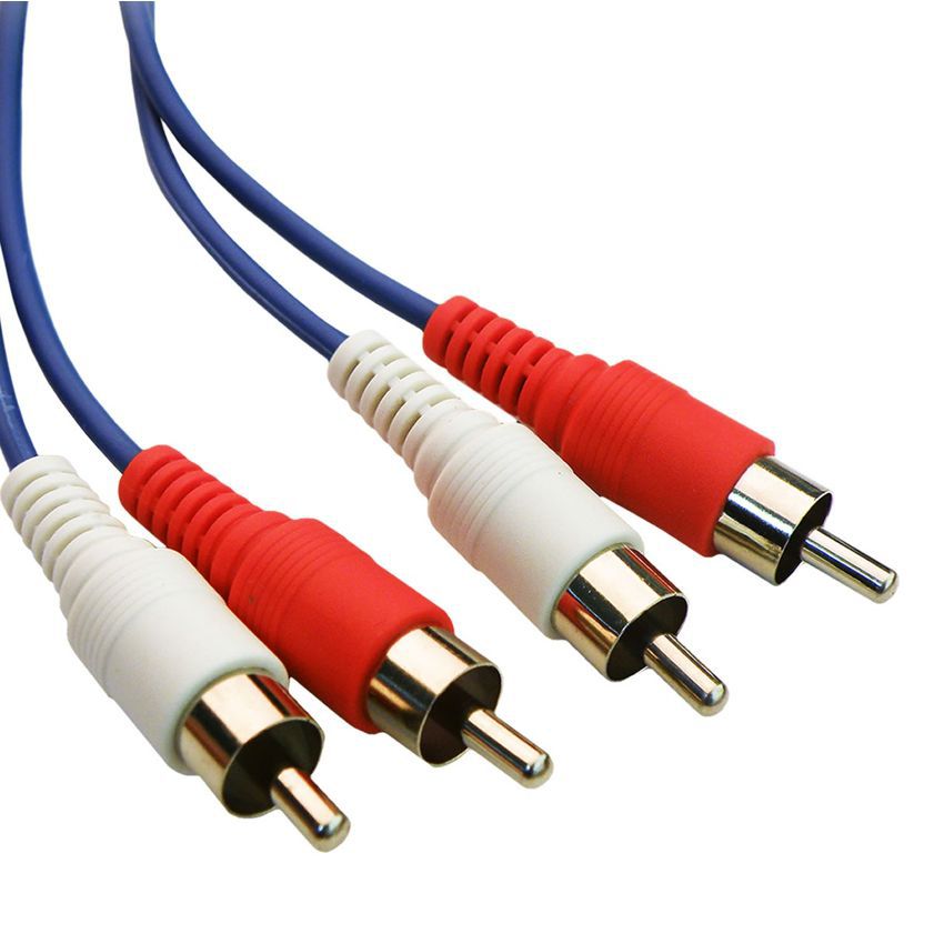 POWERTECH καλώδιο 2x RCA σε 2x RCA CAB-R001, 1.5m, μπλε 1 POWERTECH καλώδιο 2x RCA σε 2x RCA CAB-R001