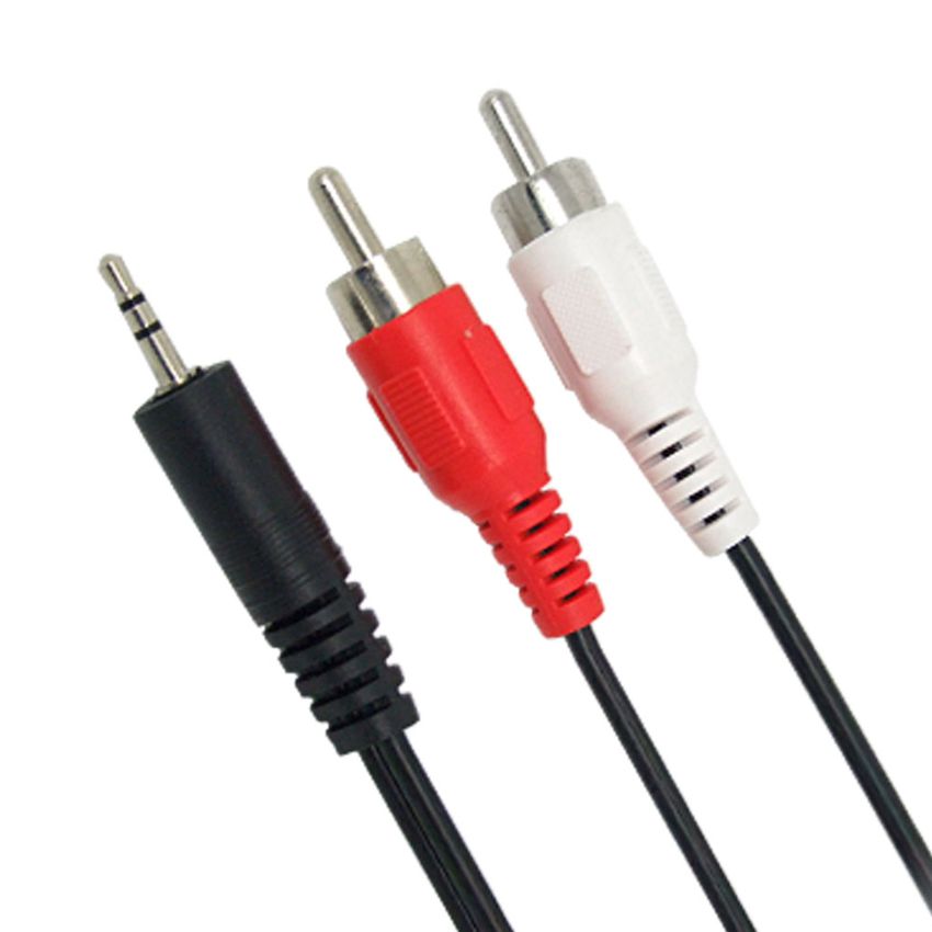POWERTECH καλώδιο 3.5mm σε 2x RCA CAB-R009, 5m, μαύρο 1 POWERTECH καλώδιο 3.5mm σε 2x RCA CAB-R009