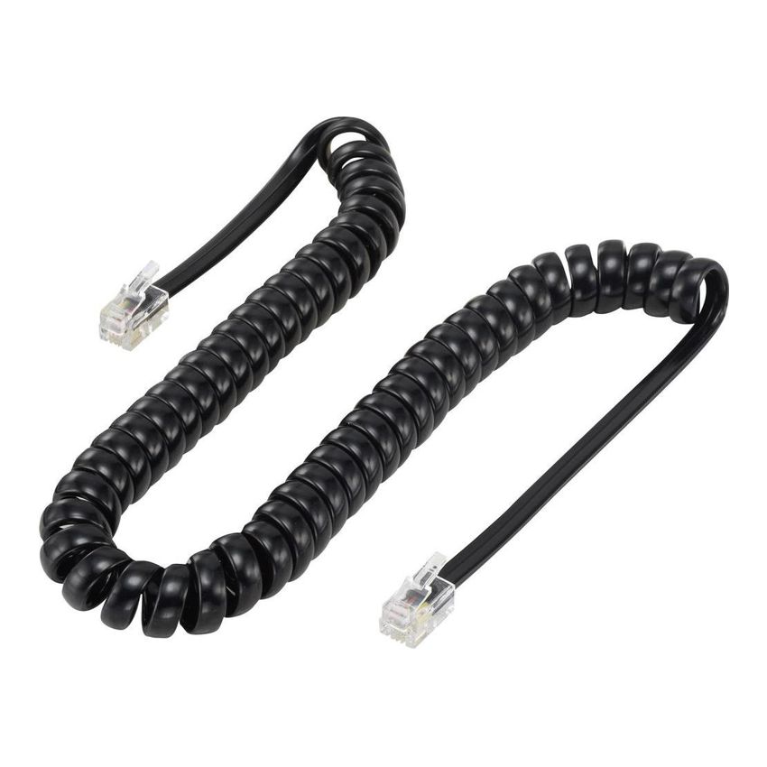 POWERTECH καλώδιο τηλεφώνου RJ10 4P4C CAB-T015, Spiral, 5m, μαύρο 1 POWERTECH καλώδιο τηλεφώνου RJ10 4P4C CAB-T015