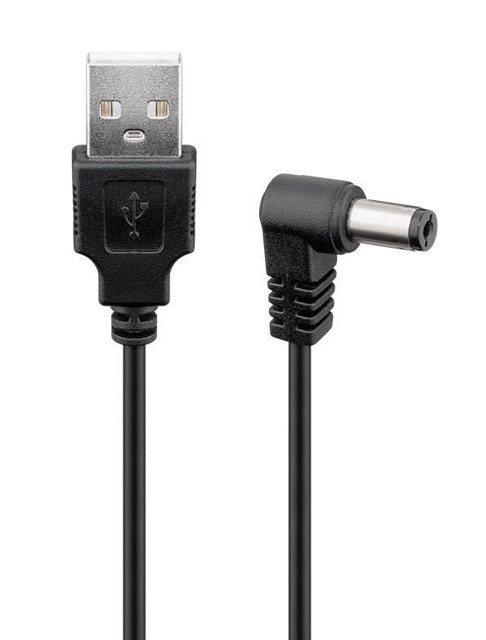 POWERTECH καλώδιο USB σε DC 5.5x2.5mm CAB-U121, copper, 1.5m, μαύρο 1 POWERTECH καλώδιο USB σε DC 5.5x2.5mm CAB-U121