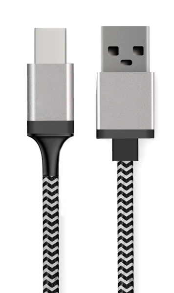 POWERTECH καλώδιο USB σε USB-C CAB-U130, 8mm tip, 25W, 1.5m, μαύρο-γκρι 1 POWERTECH καλώδιο USB σε USB-C CAB-U130