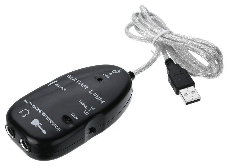 POWERTECH USB Guitar Link CAB-U140, για σύνδεση κιθάρας σε PC, 1m 1 POWERTECH USB Guitar Link CAB-U140