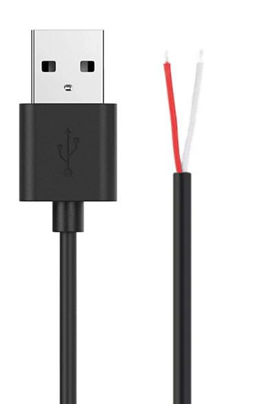 POWERTECH καλώδιο USB CAB-U157 με ελεύθερα άκρα, 1m, μαύρο 1 POWERTECH καλώδιο USB CAB-U157 με ελεύθερα άκρα