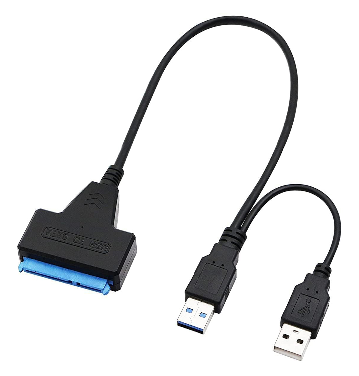 POWERTECH καλώδιο σύνδεσης HDD/SSD CAB-U163, 2x USB σε SATA, DC, 5Gbps 1 POWERTECH καλώδιο σύνδεσης HDD/SSD CAB-U163