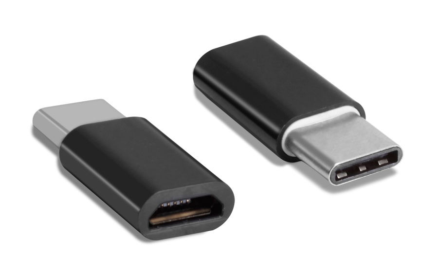 POWERTECH αντάπτορας USB-C σε Micro USB θηλυκό CAB-UC019, μαύρος 1 POWERTECH αντάπτορας USB-C σε Micro USB θηλυκό CAB-UC019