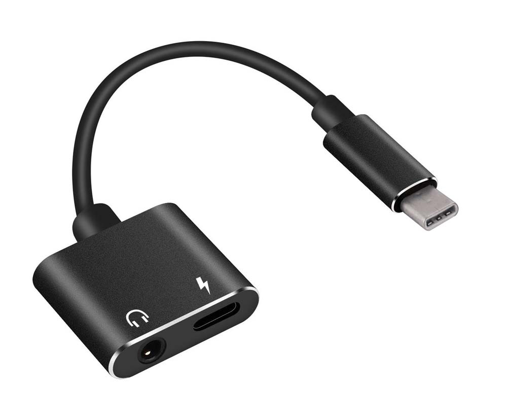 POWERTECH αντάπτορας USB-C σε USB-C & 3.5mm θηλυκό CAB-UC031, μαύρος 1 POWERTECH αντάπτορας USB-C σε USB-C & 3.5mm θηλυκό CAB-UC031