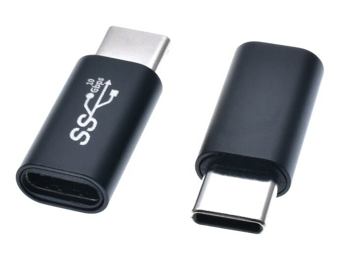 POWERTECH αντάπτορας USB-C CAB-UC063, αρσενικό σε θηλυκό, 10Gbps, μαύρος 1 POWERTECH αντάπτορας USB-C CAB-UC063