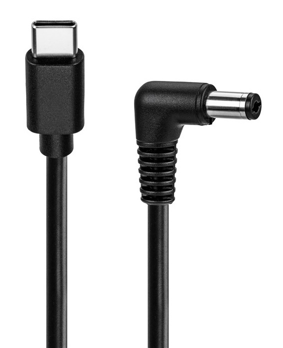 POWERTECH καλώδιο τροφοδοσίας USB-C σε DC CAB-UC099, 5.5x2.1mm, 1m, μαύρο 1 POWERTECH καλώδιο τροφοδοσίας USB-C σε DC CAB-UC099