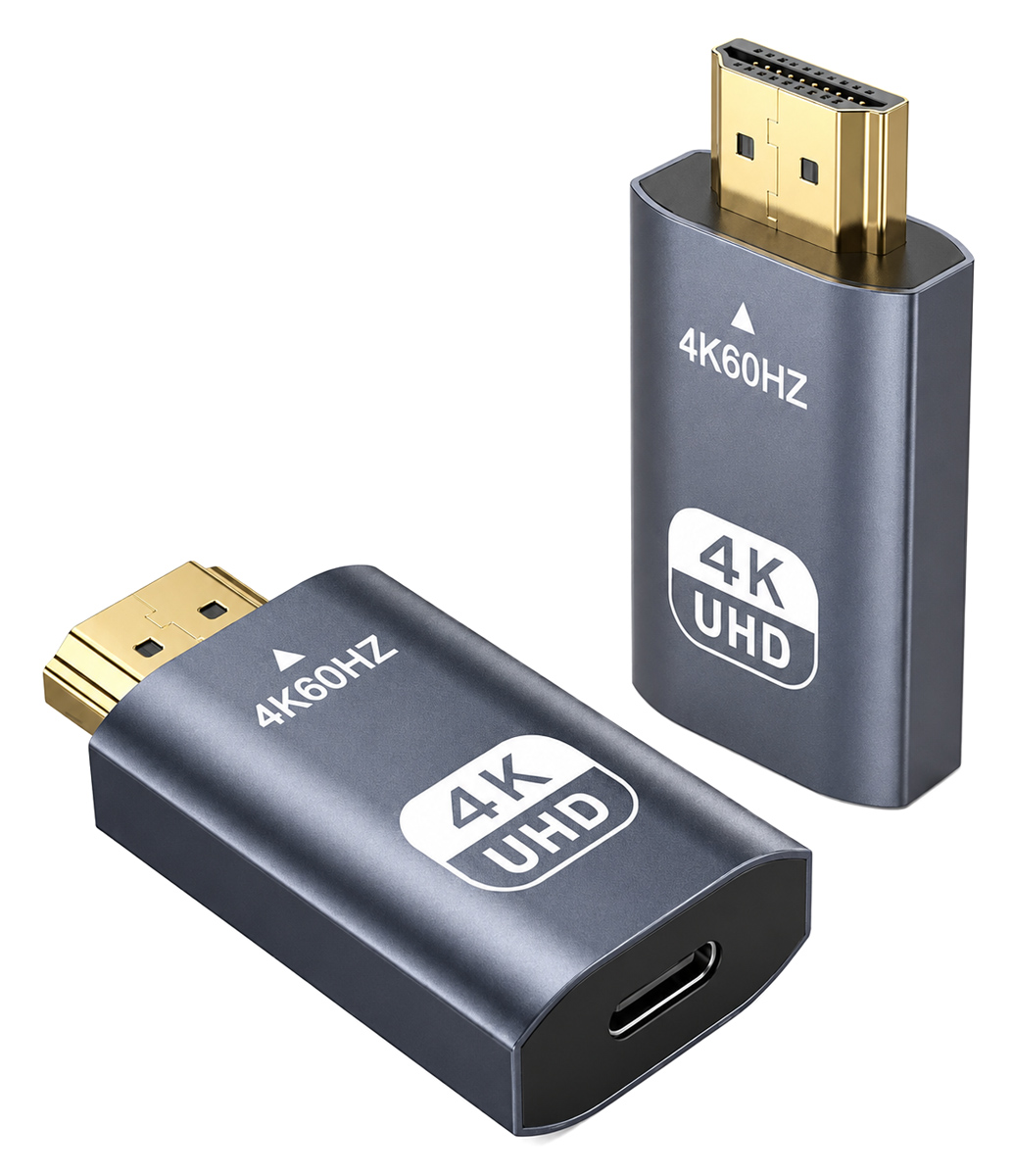 POWERTECH αντάπτορας HDMI σε USB-C CAB-UC104, 4K/60Hz, γκρι 1 POWERTECH αντάπτορας HDMI σε USB-C CAB-UC104
