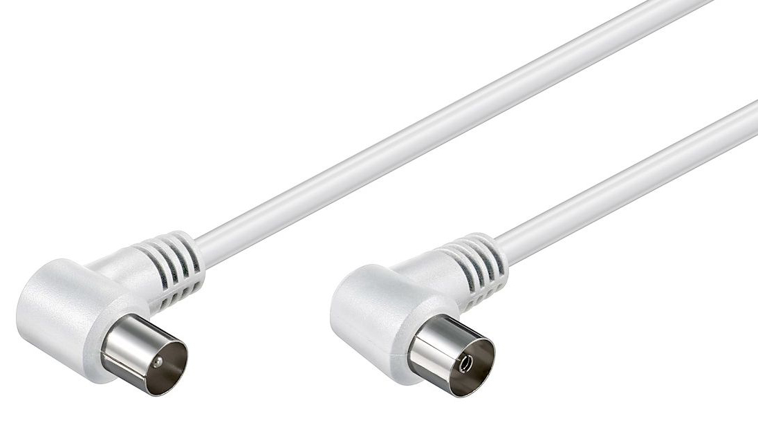 POWERTECH καλώδιο κεραίας RF αρσενικό - RF θηλυκό CAB-V003, γωνιακό, λευκό, 1.5m 1 POWERTECH καλώδιο κεραίας RF αρσενικό - RF θηλυκό CAB-V003