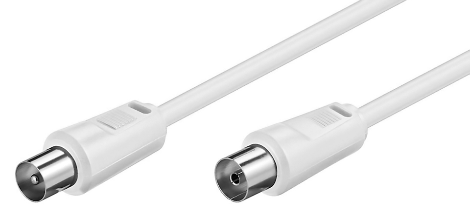 POWERTECH καλώδιο κεραίας RF αρσενικό - RF θηλυκό CAB-V016, λευκό, 3m 1 POWERTECH καλώδιο κεραίας RF αρσενικό - RF θηλυκό CAB-V016