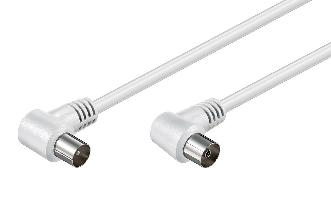 POWERTECH καλώδιο κεραίας RF αρσενικό - RF θηλυκό CAB-V024, γωνιακό, λευκό, 3m 1 POWERTECH καλώδιο κεραίας RF αρσενικό - RF θηλυκό CAB-V024