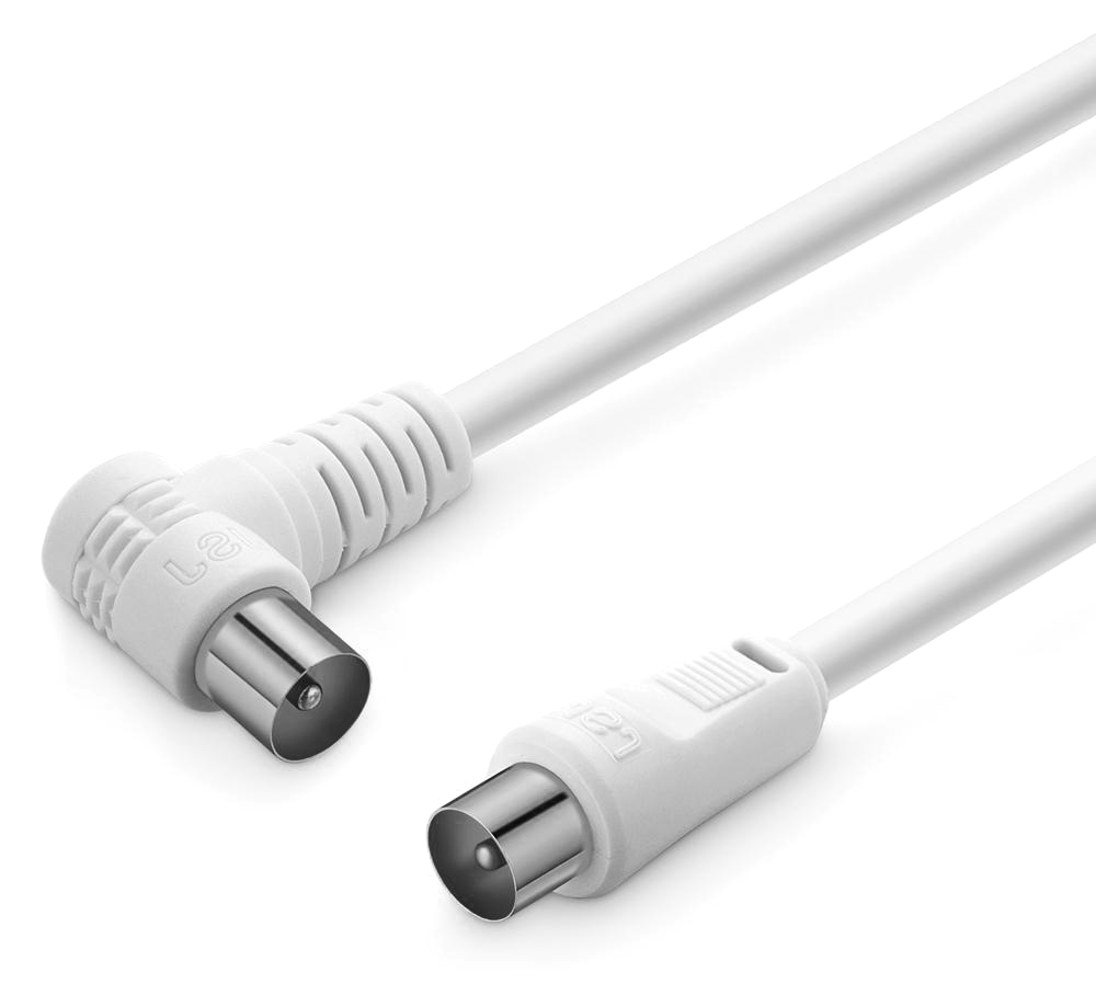 POWERTECH καλώδιο κεραίας RF αρσενικό - RF αρσενικό CAB-V029, γωνιακό, λευκό, 1.5m 1 POWERTECH καλώδιο κεραίας RF αρσενικό - RF αρσενικό CAB-V029