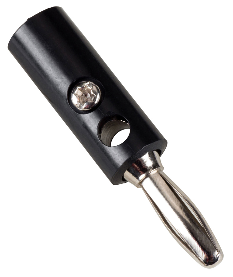 POWERTECH βύσμα μπανάνα plug CAB-V038, αρσενικό, 4.5mm, μαύρο, 4τμχ 1 POWERTECH βύσμα μπανάνα plug CAB-V038