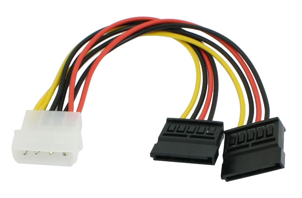POWERTECH καλώδιο ρεύματος IDE σε 2x SATA CAB-W003, 20cm 1 POWERTECH καλώδιο ρεύματος IDE σε 2x SATA CAB-W003