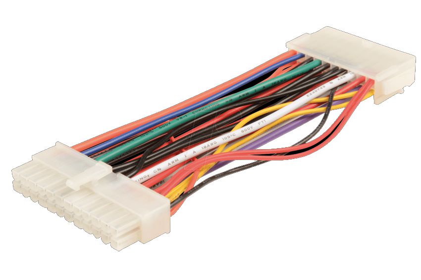 POWERTECH καλώδιο μητρικής 20+4pin male σε 24pin female CAB-W005, 20cm 1 POWERTECH καλώδιο μητρικής 20+4pin male σε 24pin female CAB-W005